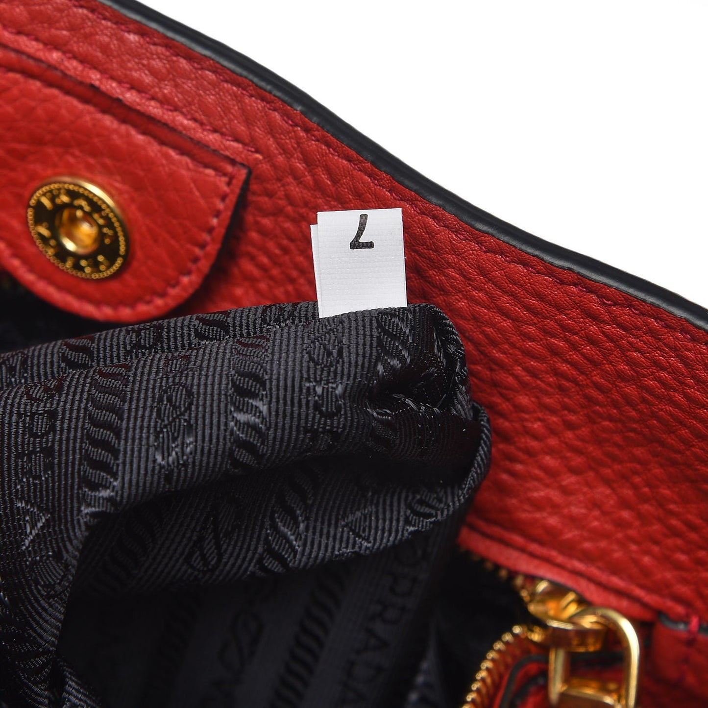 Vitello Daino Side Pocket Tote Rosso