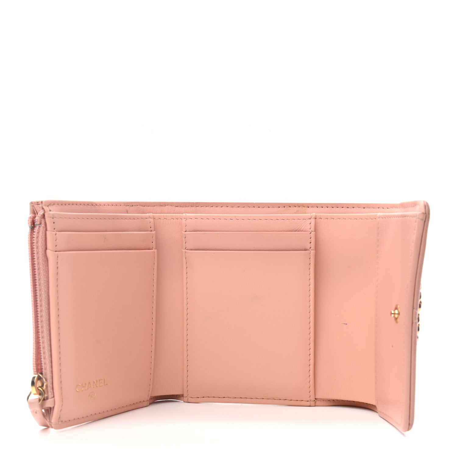 Chanel Quilted Chanel 19 Small Flap Wallet Beige 5 of 19