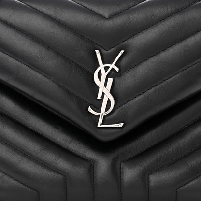 Saint Laurent Calfskin Y Quilted Monogram Medium Loulou Chain Satchel Black 6 of 8