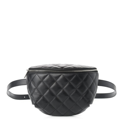 Chanel Lambskin Quilted Waist Belt Bag Black 1 of 9