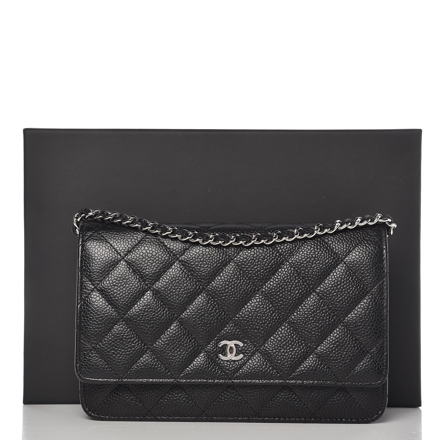 Chanel Caviar Quilted Wallet On Chain WOC Black 9 of 9