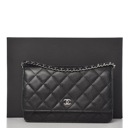 Chanel Caviar Quilted Wallet On Chain WOC Black 9 of 9