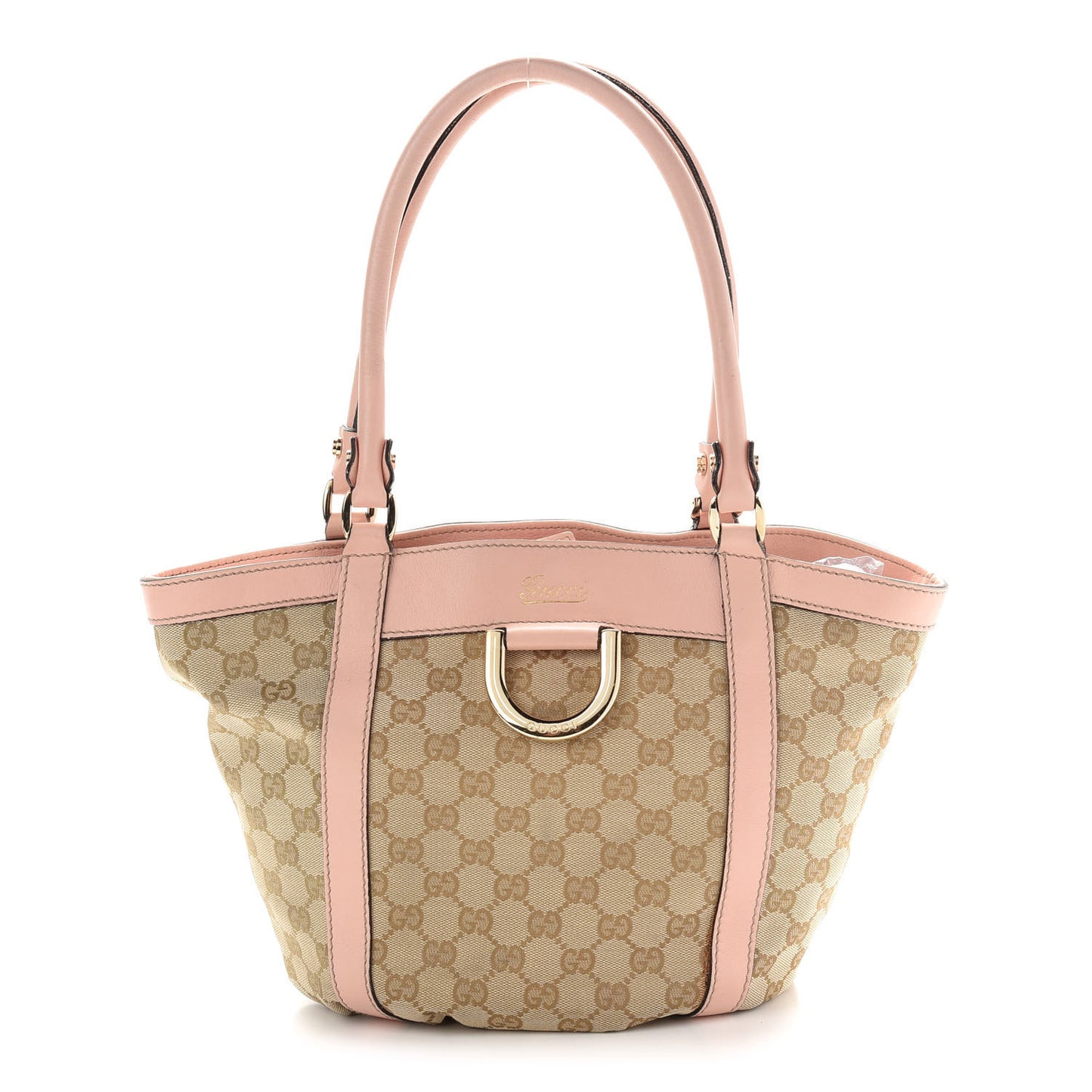 Monogram Small Gold D Ring Tote Pink