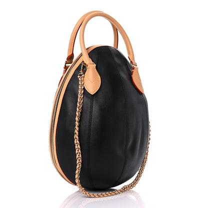 Louis Vuitton Monogram Braided Egg Bag Black 3 of 11