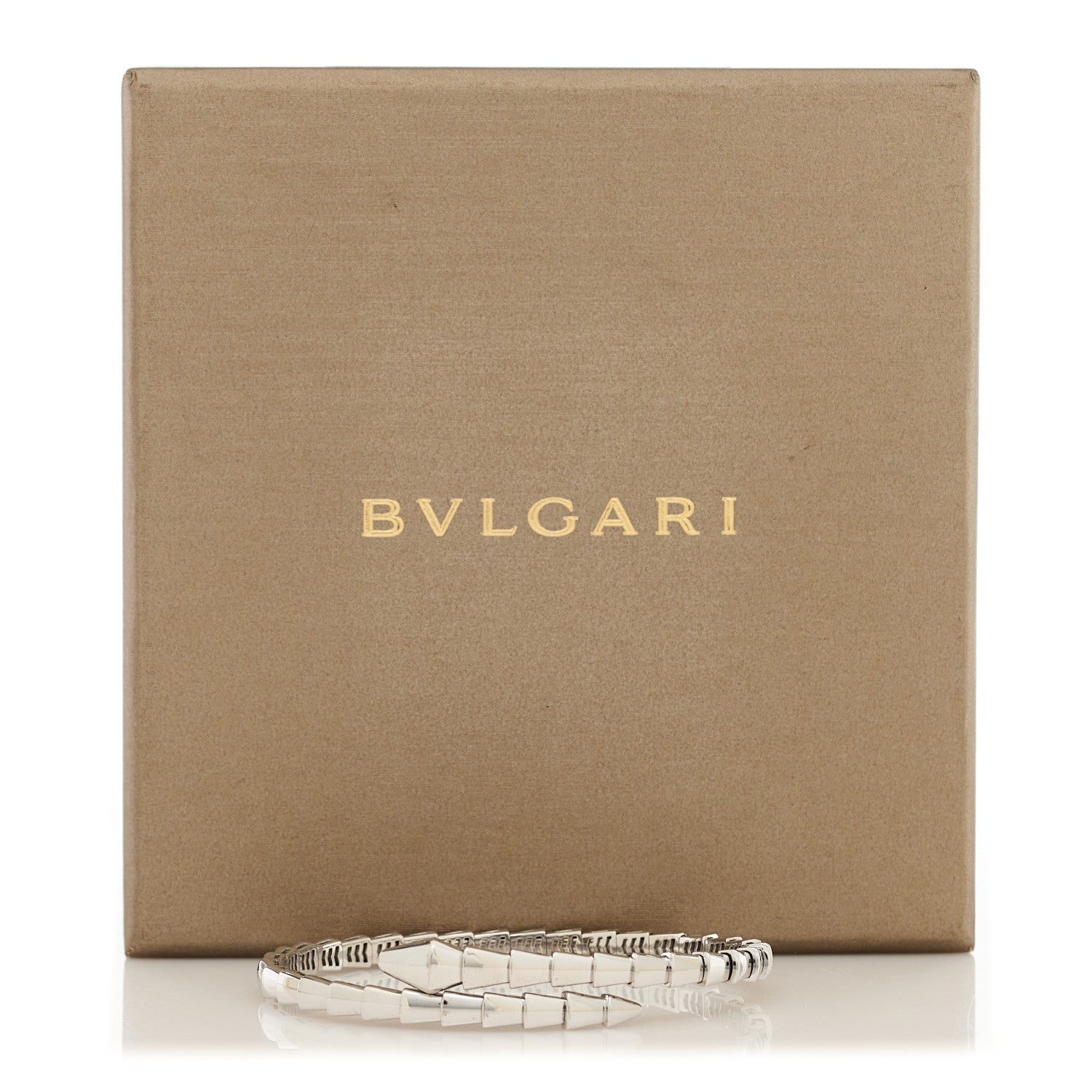Bulgari 18K White Gold Serpenti Viper Bracelet L 4 of 4