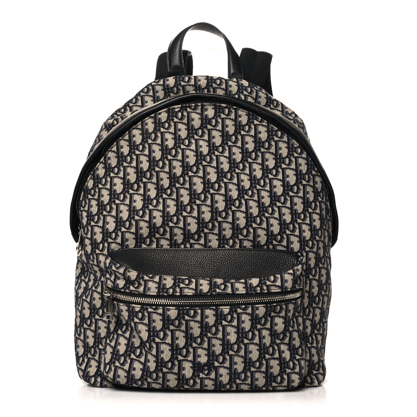 Oblique Calfskin Rider Backpack Beige Black