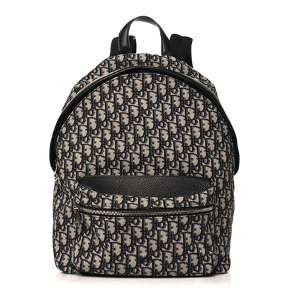 Christian Dior Oblique Calfskin Rider Backpack Beige Black 1 of 10