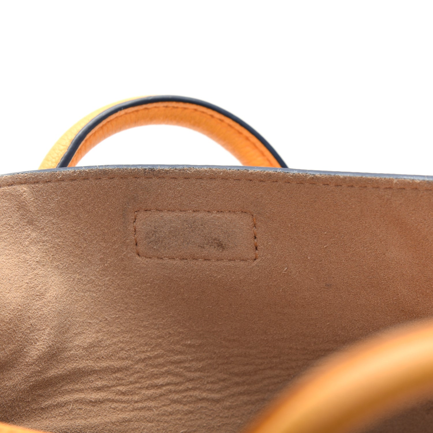 MCM Grained Calfskin Bi-Color Mini Milla Tote Yellow Black 10 of 17