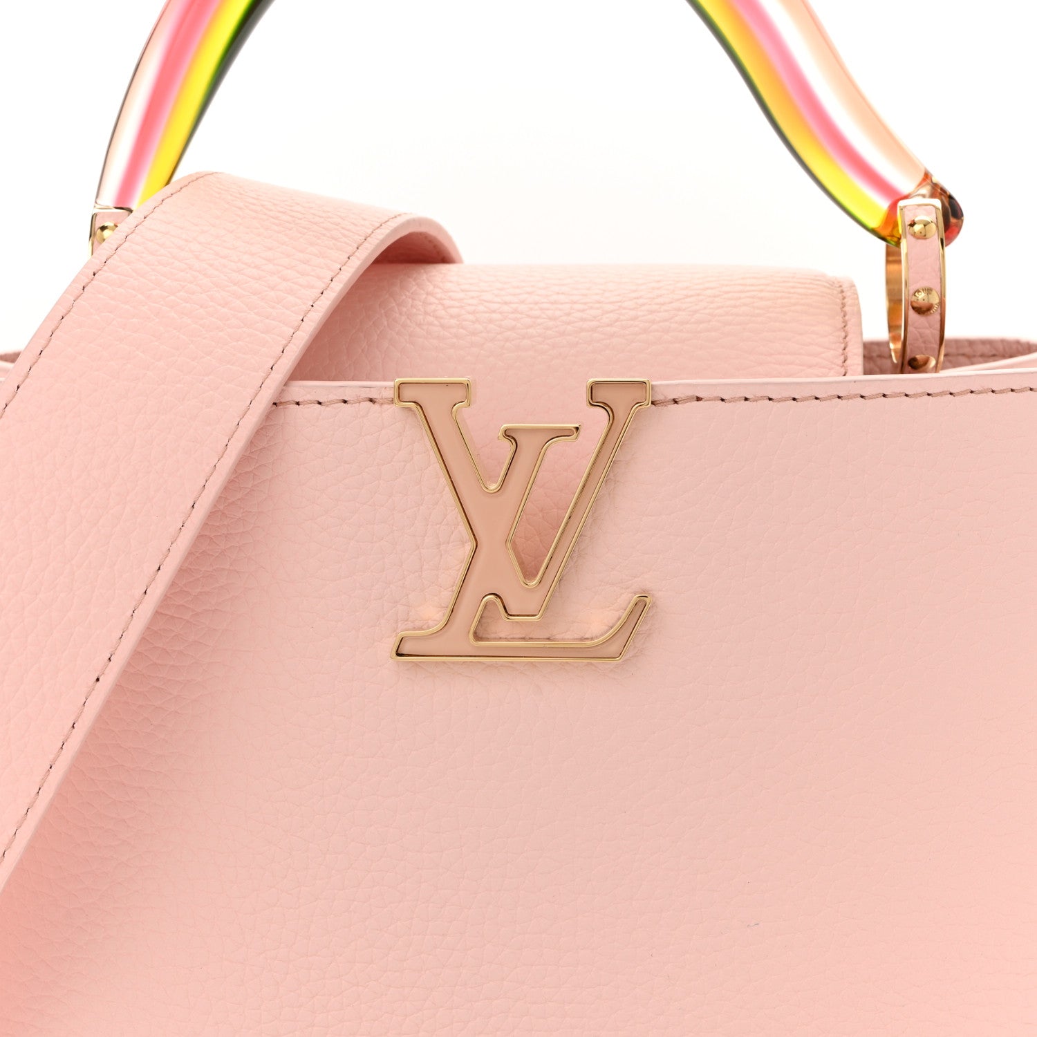 Louis Vuitton Taurillon Resin Murano Capucines BB Rose Jasmin 7 of 9