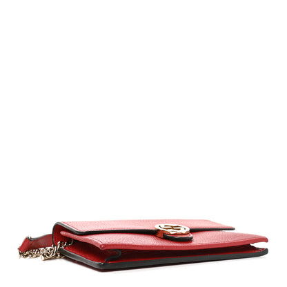 Gucci Dollar Calfskin Interlocking G Chain Wallet Red 4 of 10