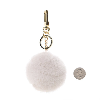 Louis Vuitton Fur Flower FInesse Bag Charm Key Holder Gray 2 of 4