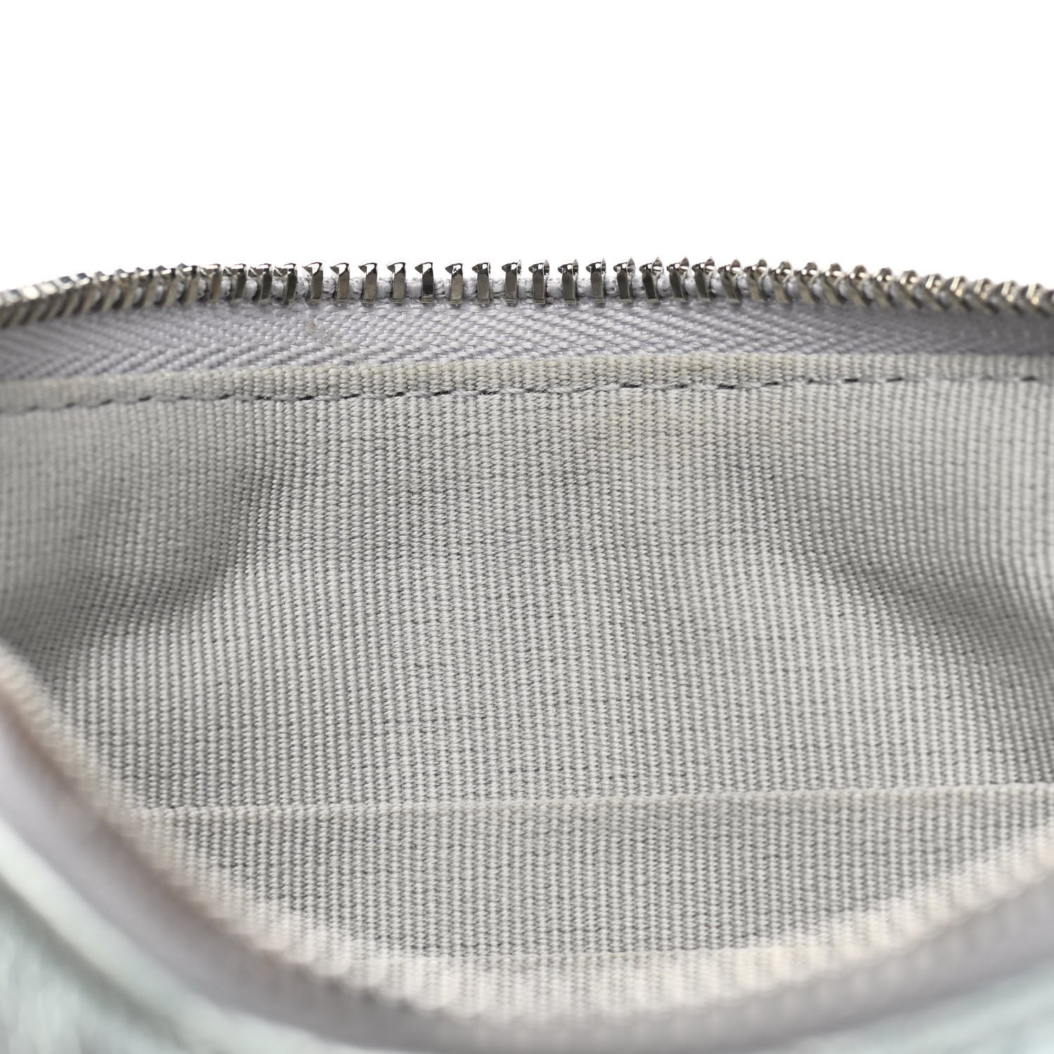 Chanel Gradient Metallic Calfskin Quilted Cosmetic Case Silver Blue Yellow Purple 8 of 9