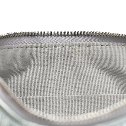 Chanel Gradient Metallic Calfskin Quilted Cosmetic Case Silver Blue Yellow Purple 8 of 9
