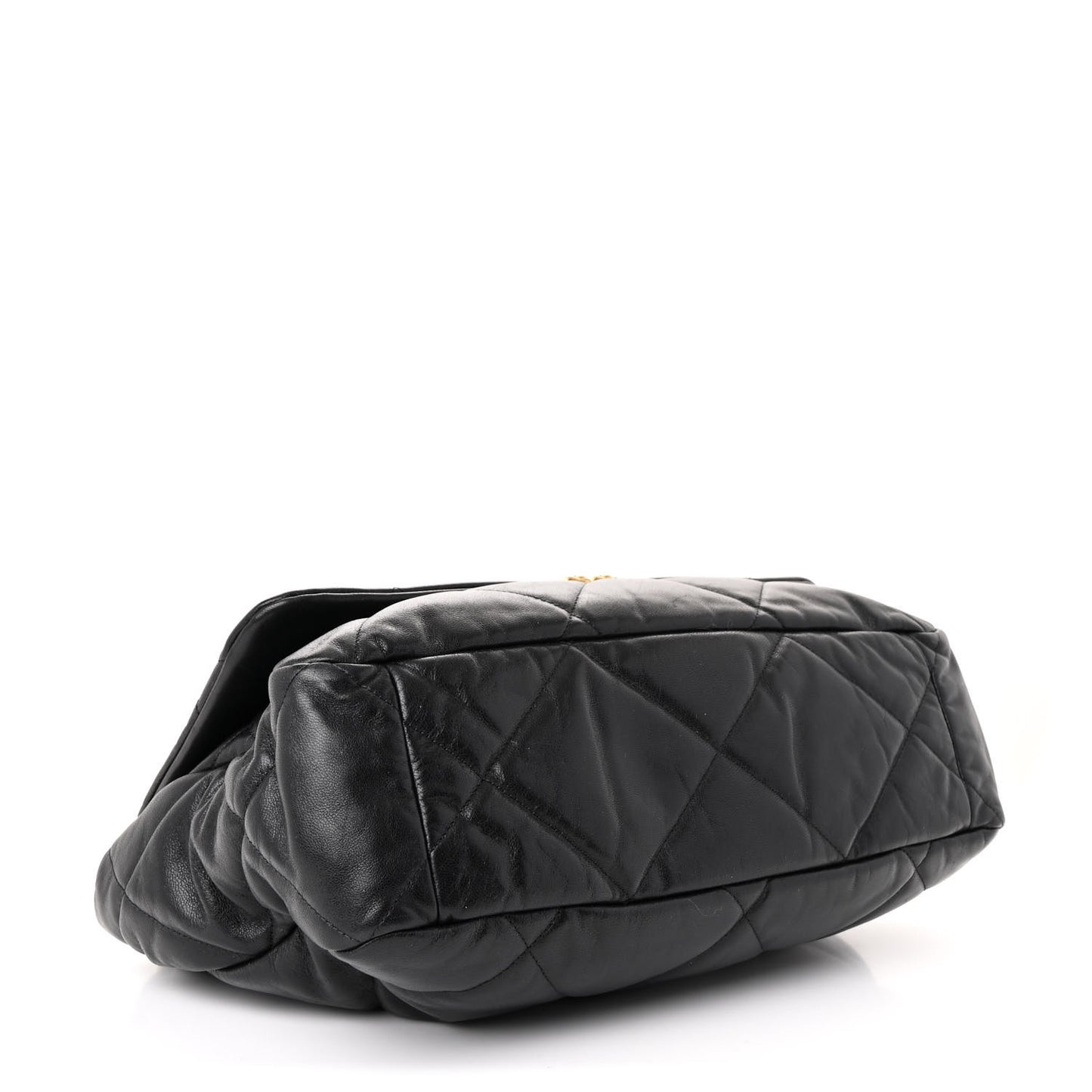 Goatskin Quilted Large Chanel 19 Flap Black