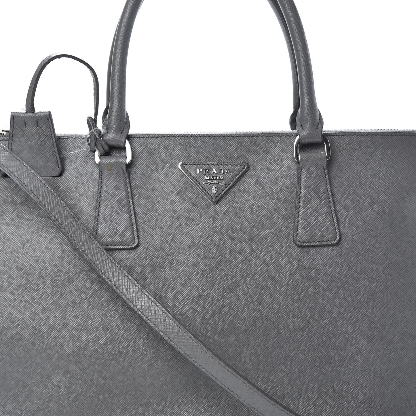 Saffiano Medium Galleria Double Zip Tote Marmo
