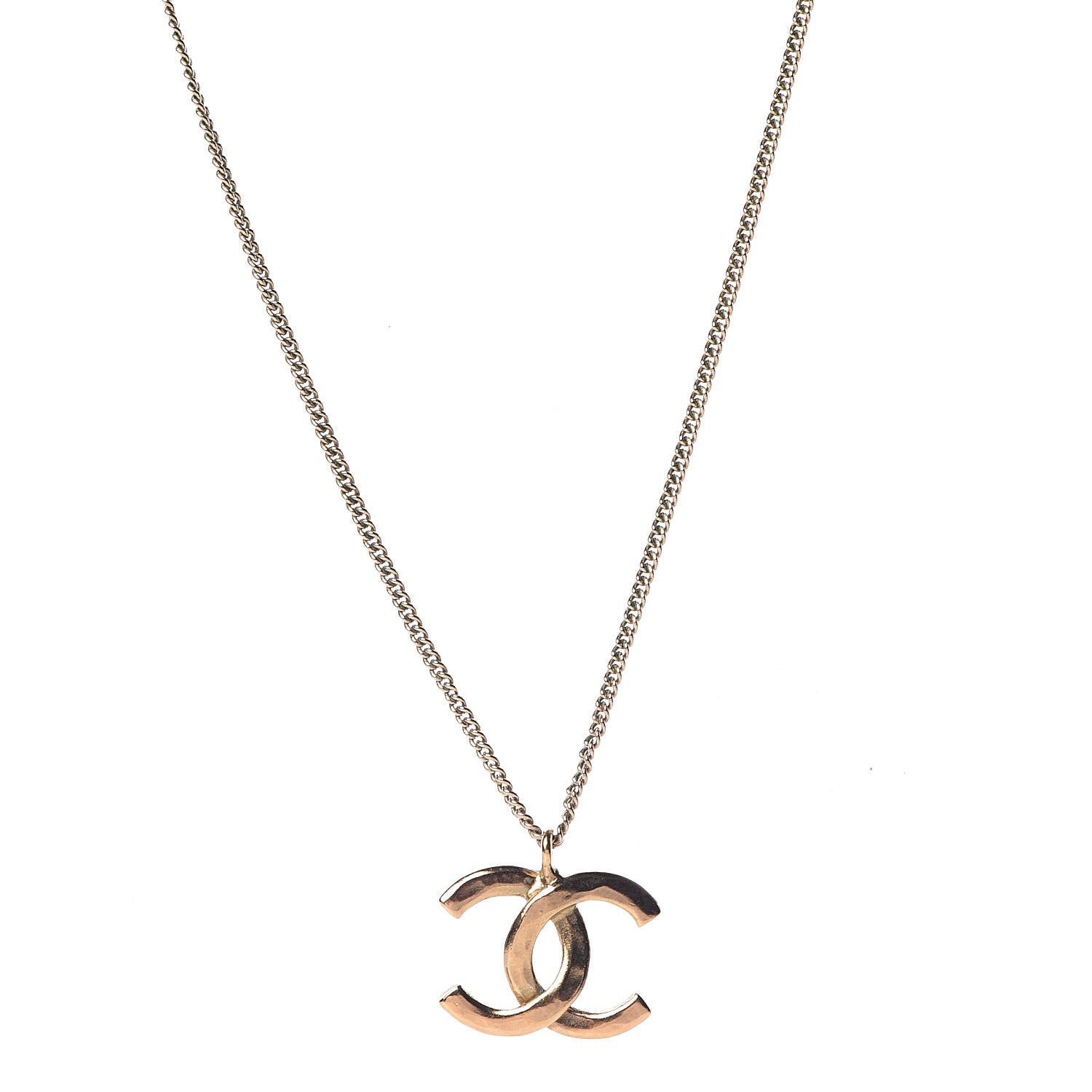 Chanel CC Chain Pendant Necklace Gold 1 of 4