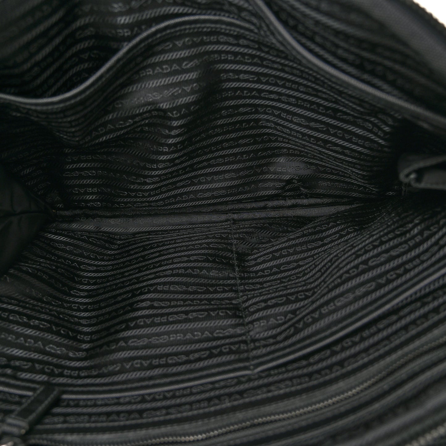 Tessuto Nylon Saffiano Briefcase Black