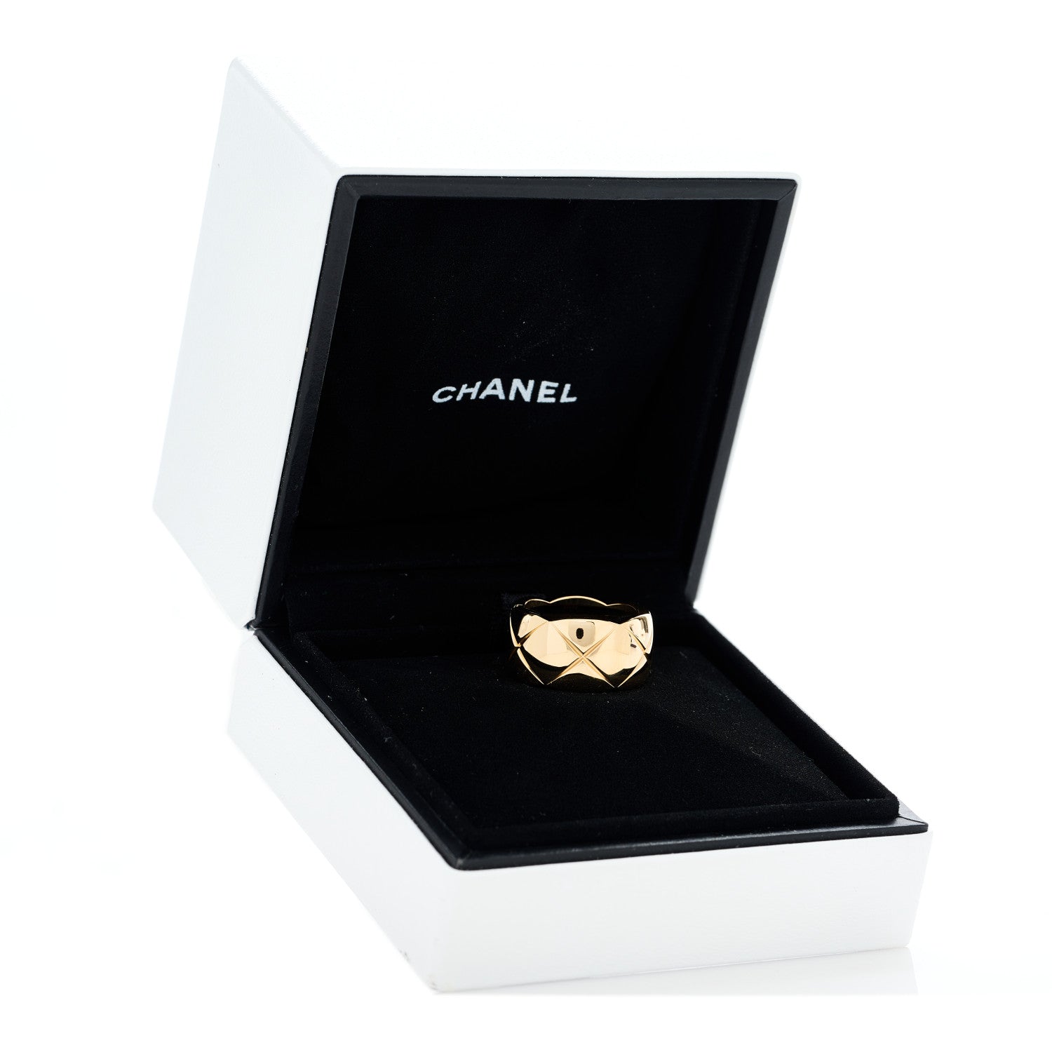 Chanel 18K Yellow Gold Large Coco Crush Ring 53 6.5 8 of 8