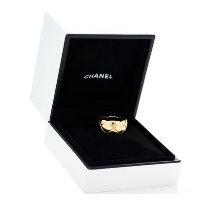 Chanel 18K Yellow Gold Large Coco Crush Ring 53 6.5 8 of 8