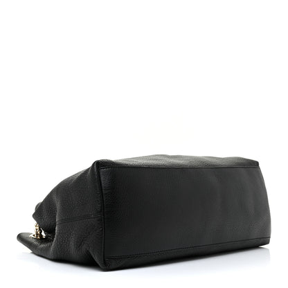 Gucci Pebbled Calfskin Medium Soho Chain Shoulder Bag Black 4 of 14