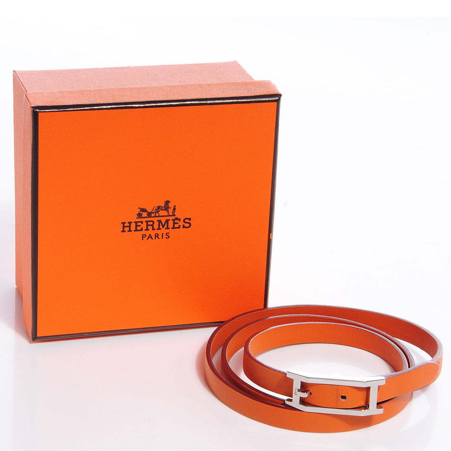 Chamonix Hapi 3 MM Triple Tour Wrap Bracelet Size Small Orange