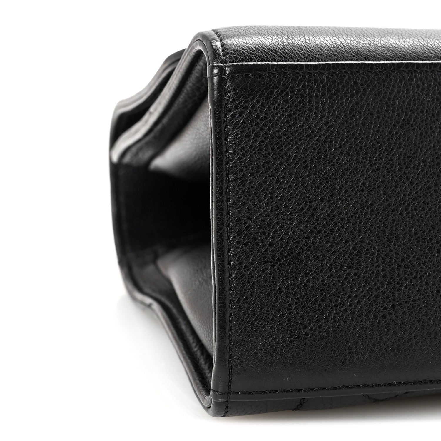 Chanel Grained Calfskin Quilted Large Label Click Flap Bag Black 9 of 10