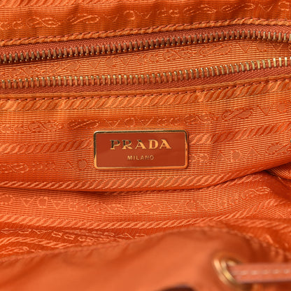 Prada Tessuto Nylon Saffiano Vela Backpack Papaya 6 of 16
