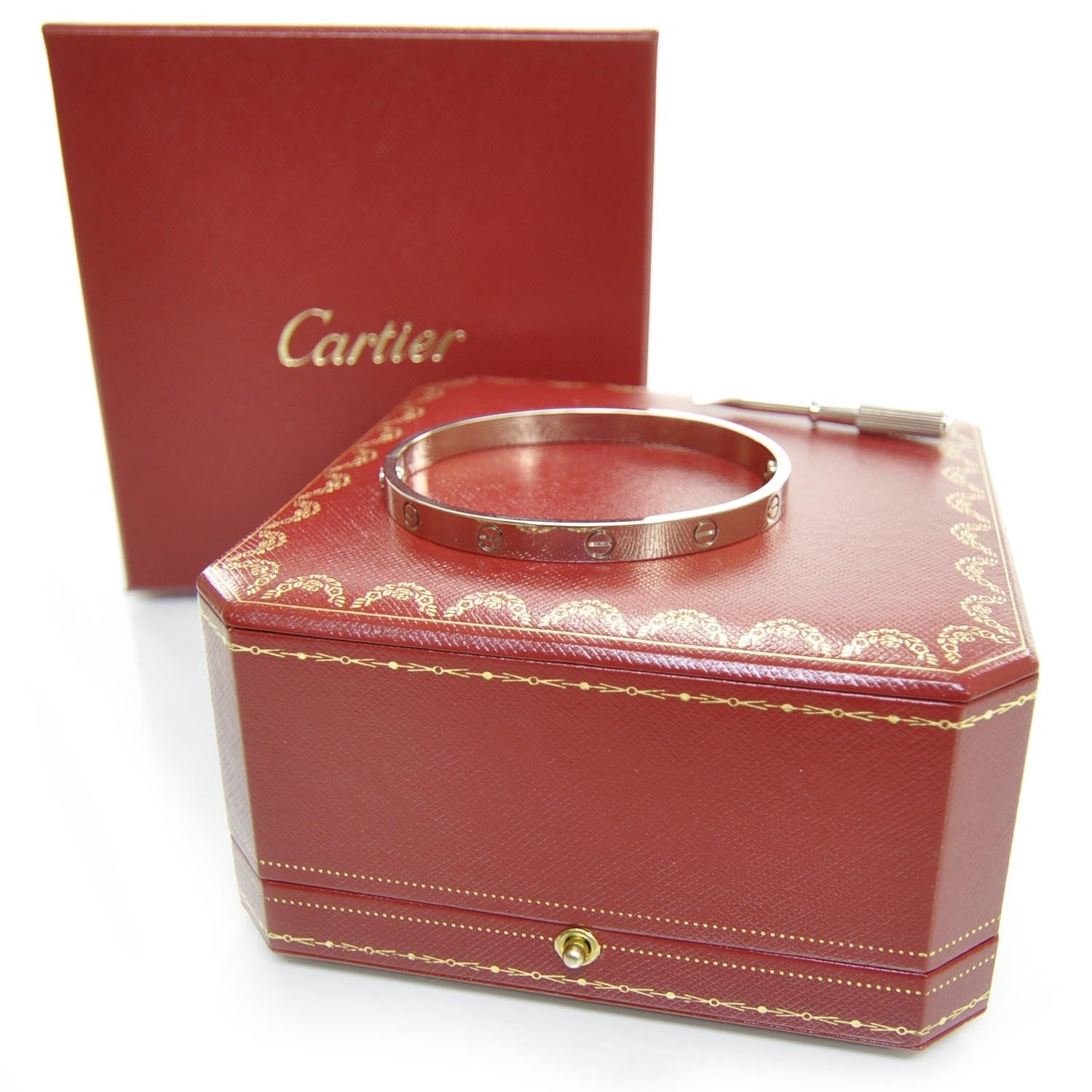 Cartier 18K White Gold LOVE Bracelet 19 2 of 4