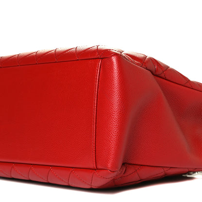 Chanel Caviar Quilted Grand Shopping Tote GST Red 12 of 13
