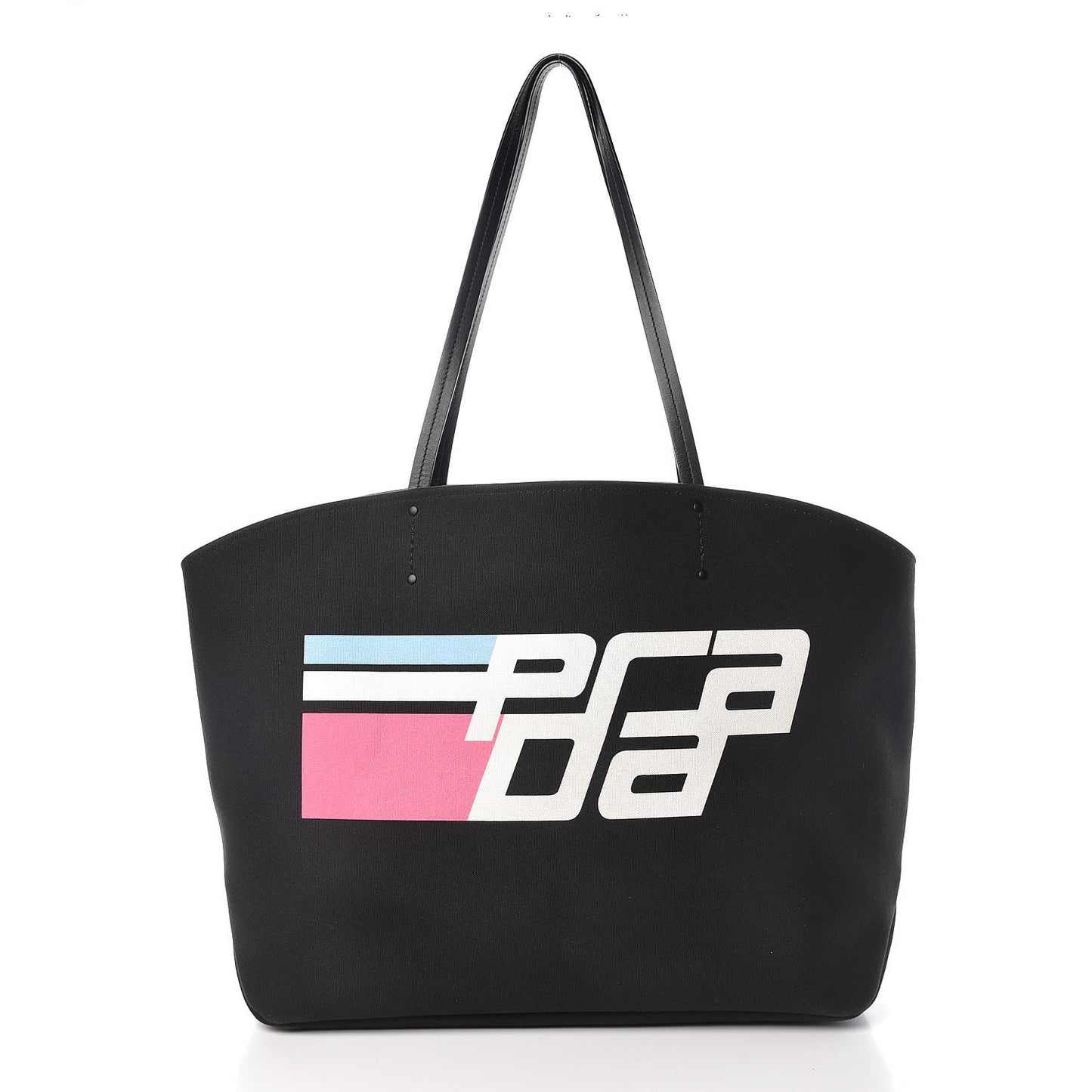 Canapa Racing Logo Shopping Tote Black Azzurro