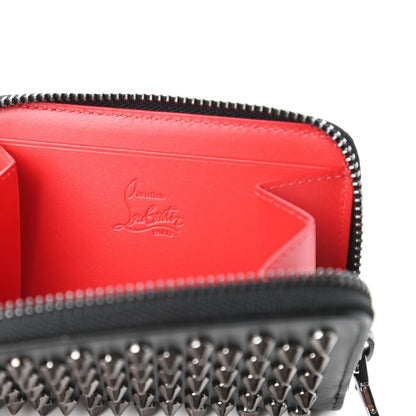Christian Louboutin Calfskin Spiked Panettone Coin Purse Black 8 of 11