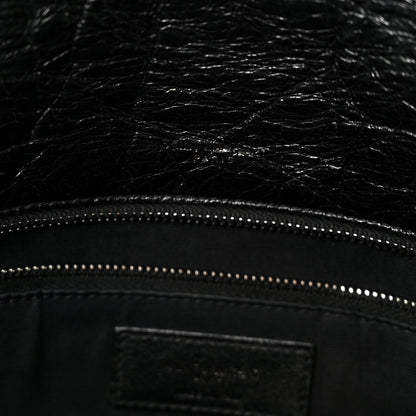 Saint Laurent Crinkled Calfskin Matelasse Monogram Large Niki Chain Satchel Black 7 of 11