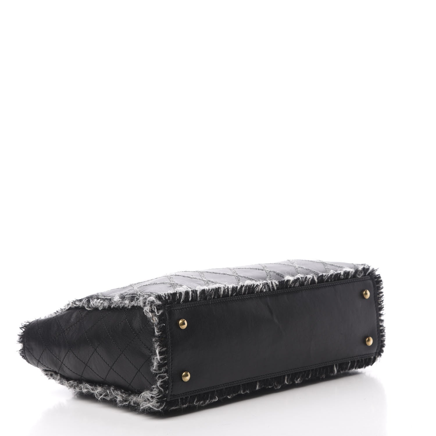 Chanel Tweed Calfskin Tweedy Shopping Tote Black 4 of 12