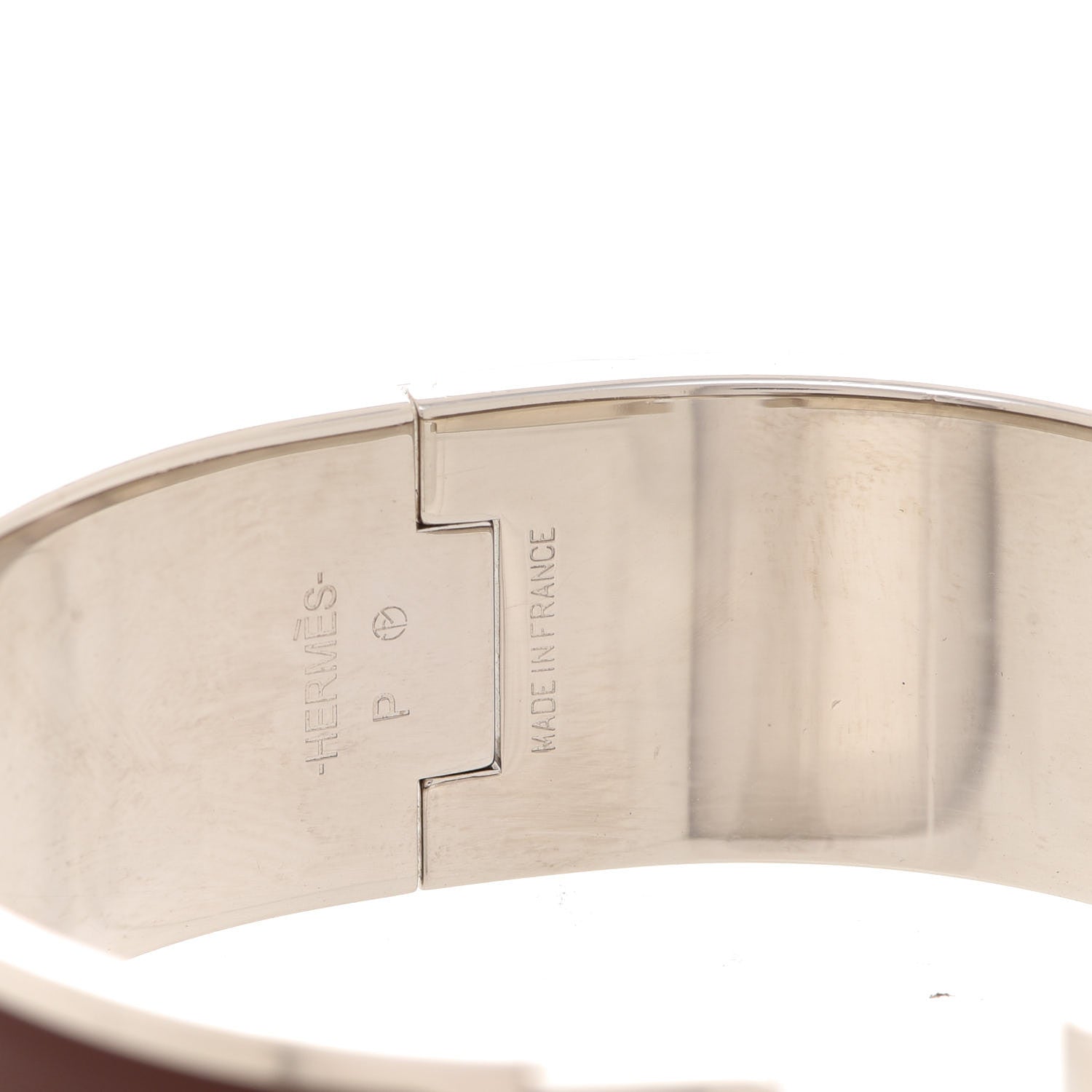 Hermes Enamel Wide Clic Clac H Bracelet PM Cacao 5 of 5