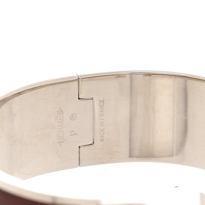 Hermes Enamel Wide Clic Clac H Bracelet PM Cacao 5 of 5