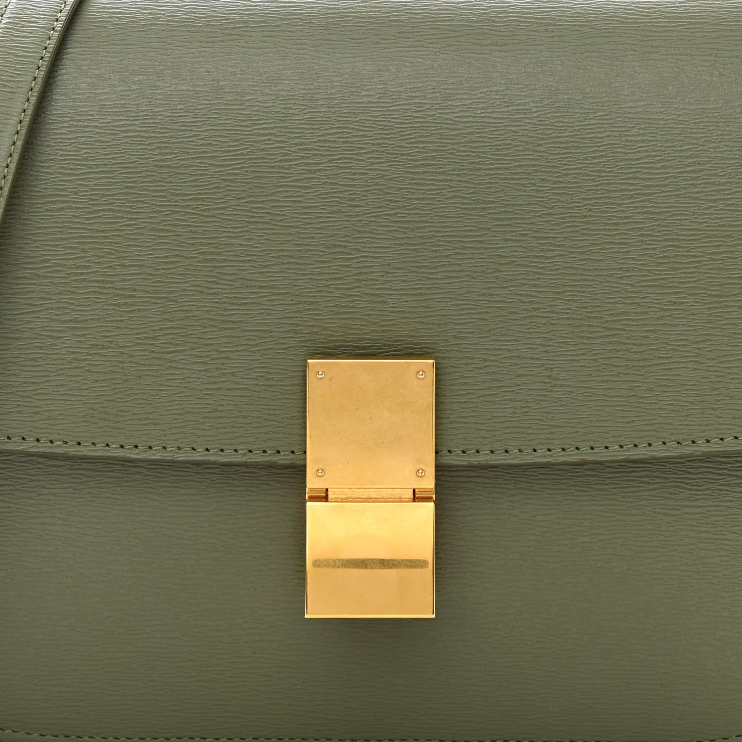 Celine Liege Calfskin Medium Classic Box Flap Bag Army Green 8 of 15