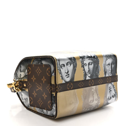 Louis Vuitton X FORNASETTI Calfskin Fornasetti Speedy Bandouliere 25 Gold 4 of 9