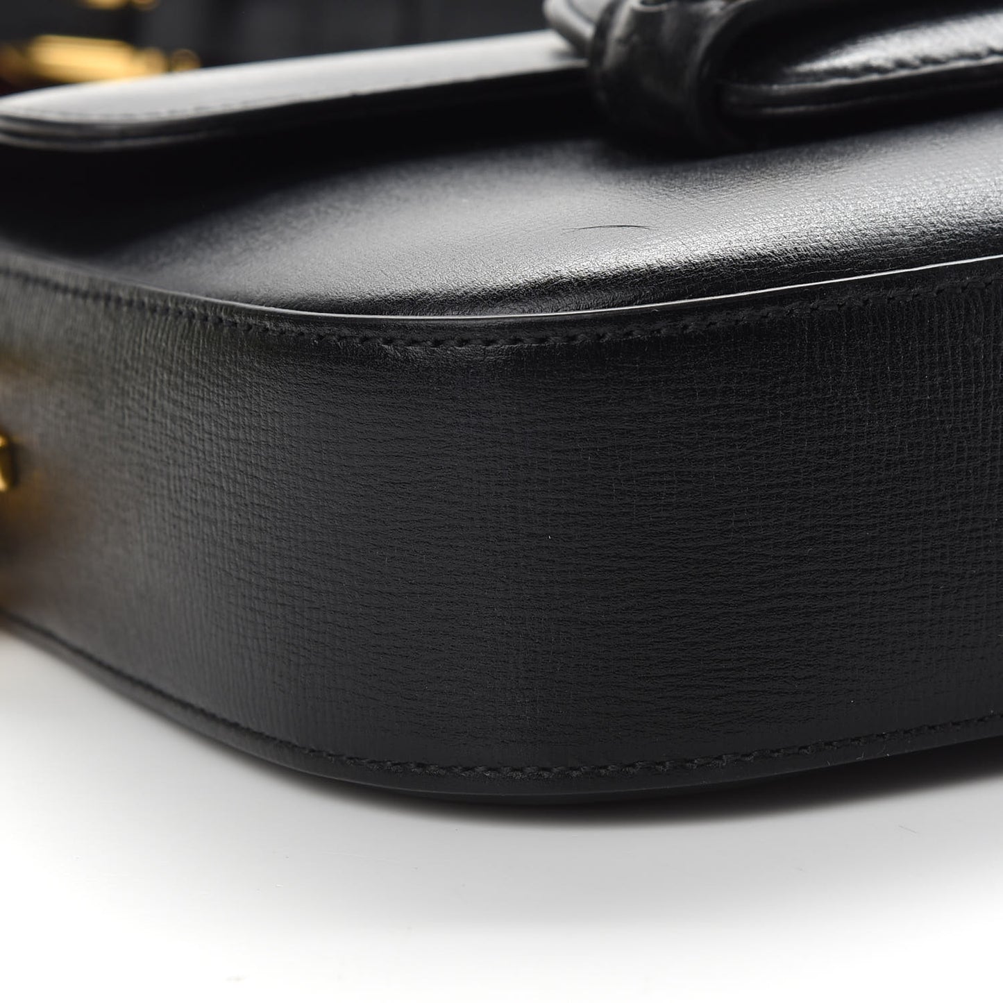 Azalea Calfskin Web Mini Horsebit 1955 Shoulder Bag Black