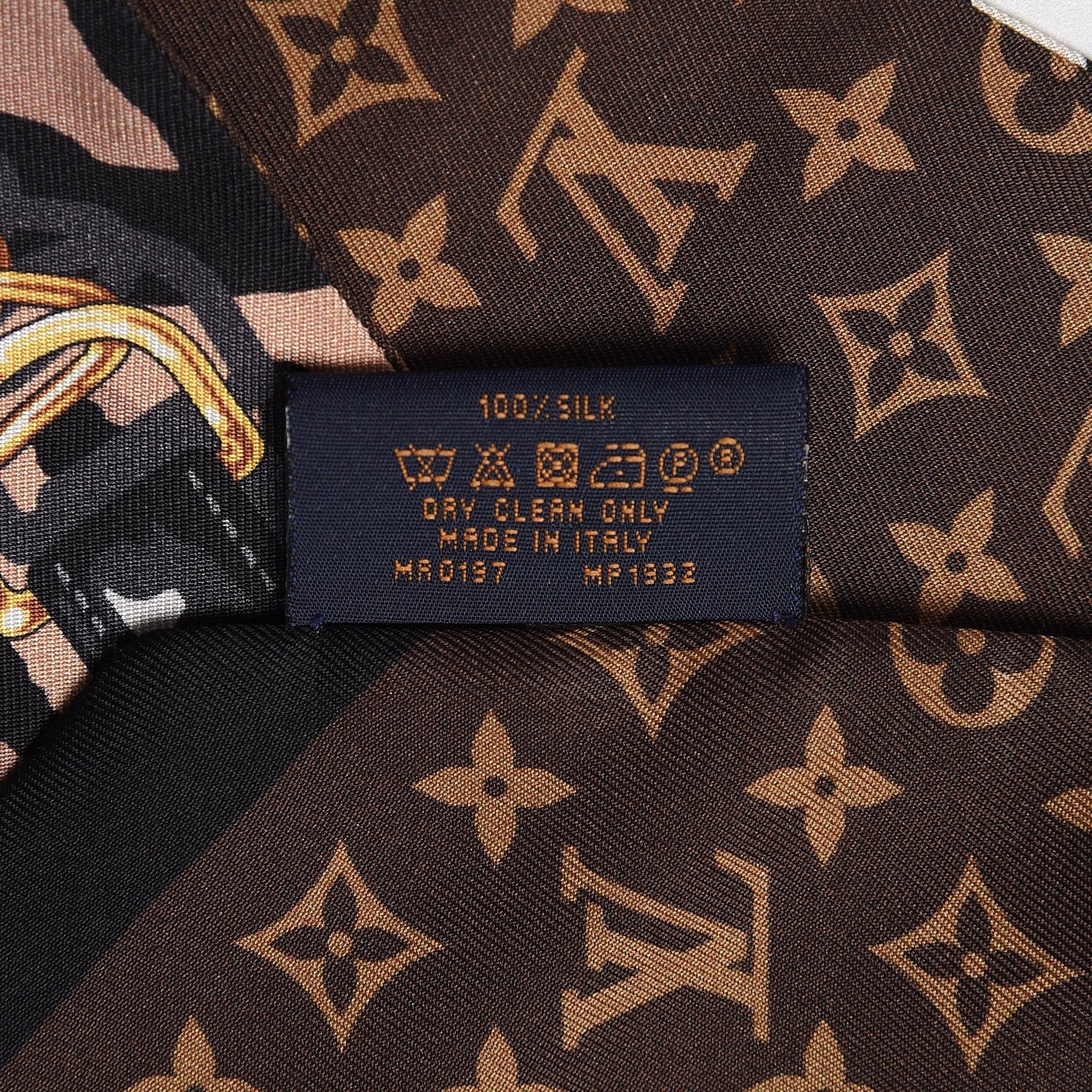 Louis Vuitton Silk Monogram Leorgam BB Bandeau Brown 4 of 5