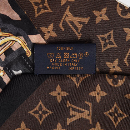Louis Vuitton Silk Monogram Leorgam BB Bandeau Brown 4 of 5
