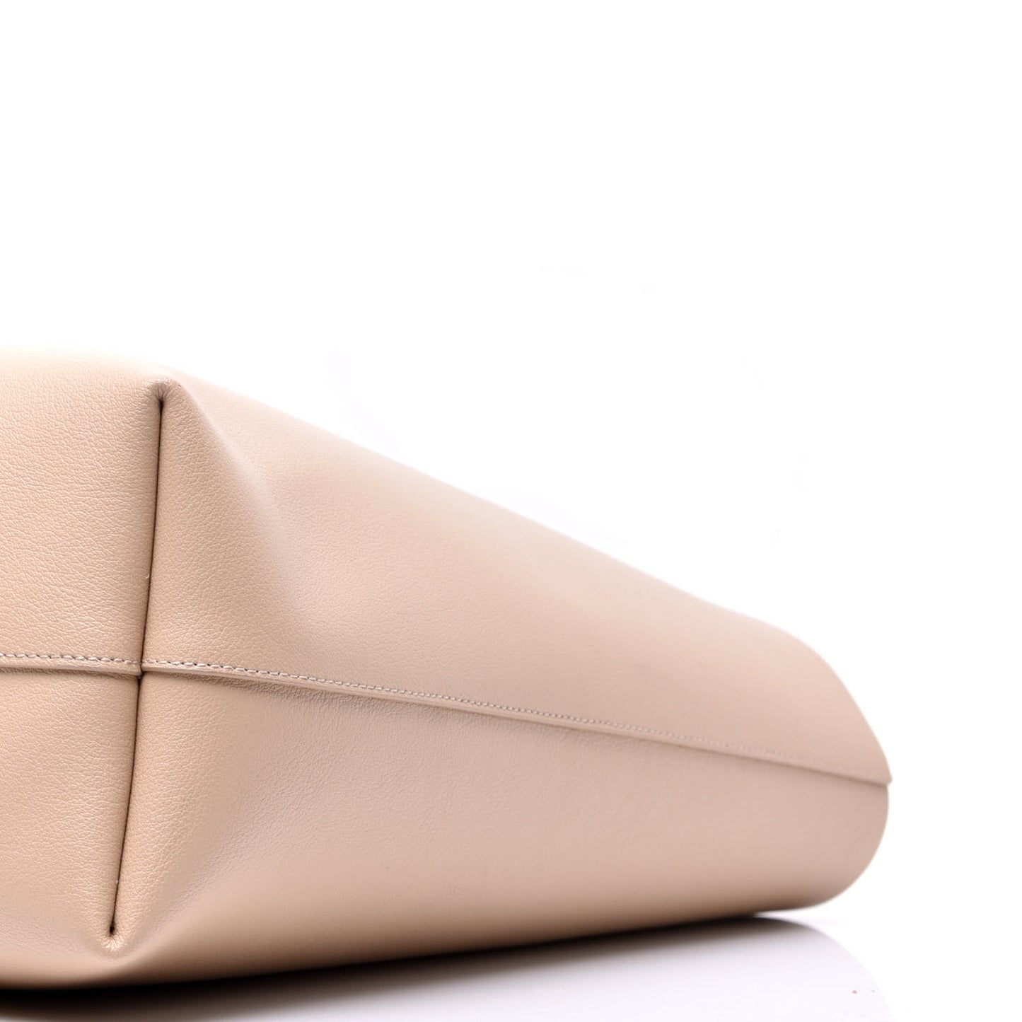 Calfskin Large Shopping Tote Nude Powder