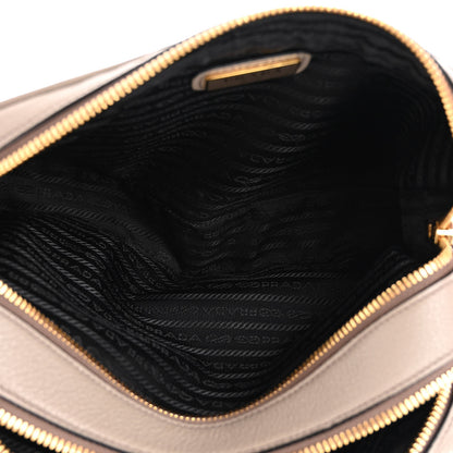 Prada Vitello Daino Medium Double Zip Shoulder Bag Argilla 6 of 11