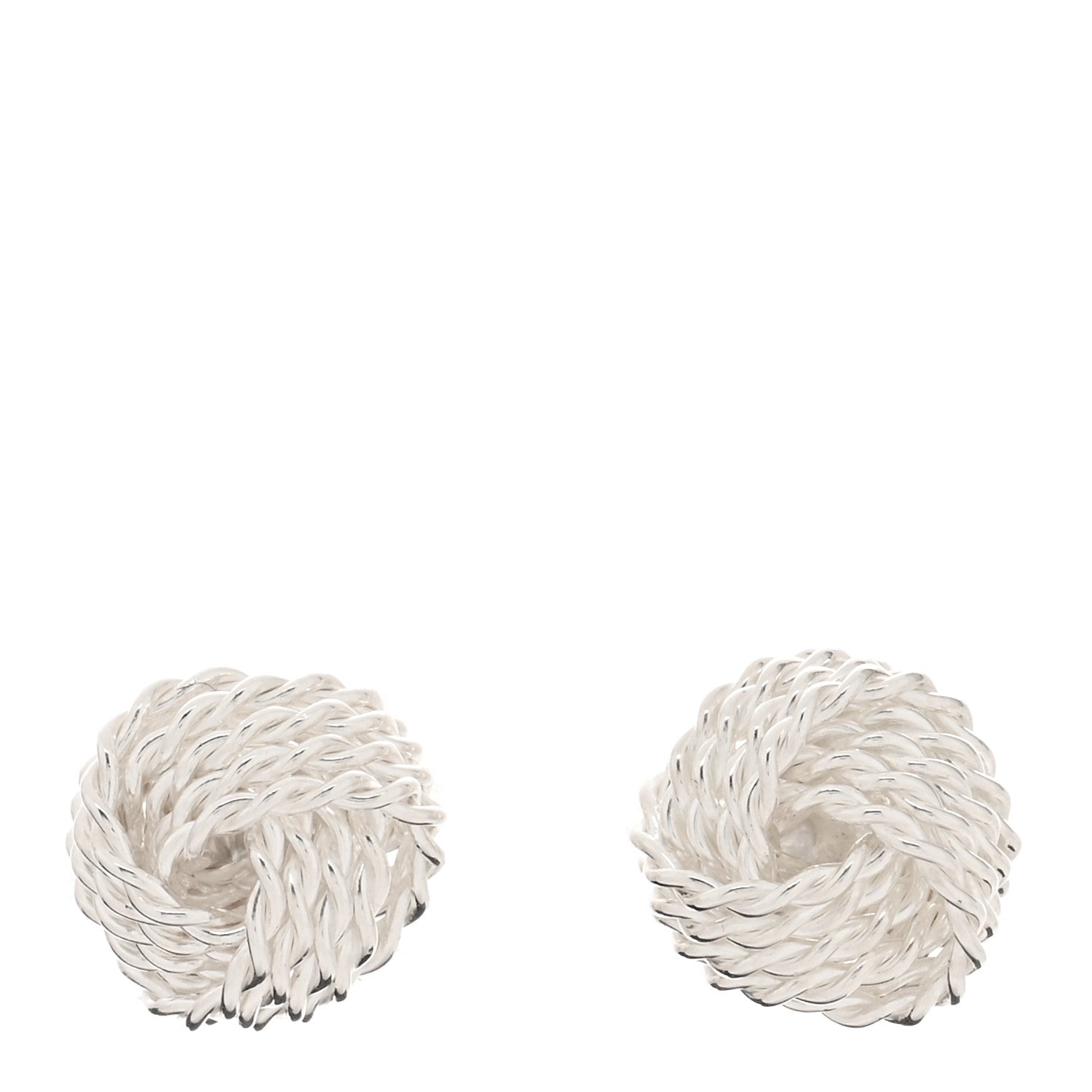 Tiffany Sterling Silver Twist Knot Earrings 1 of 5