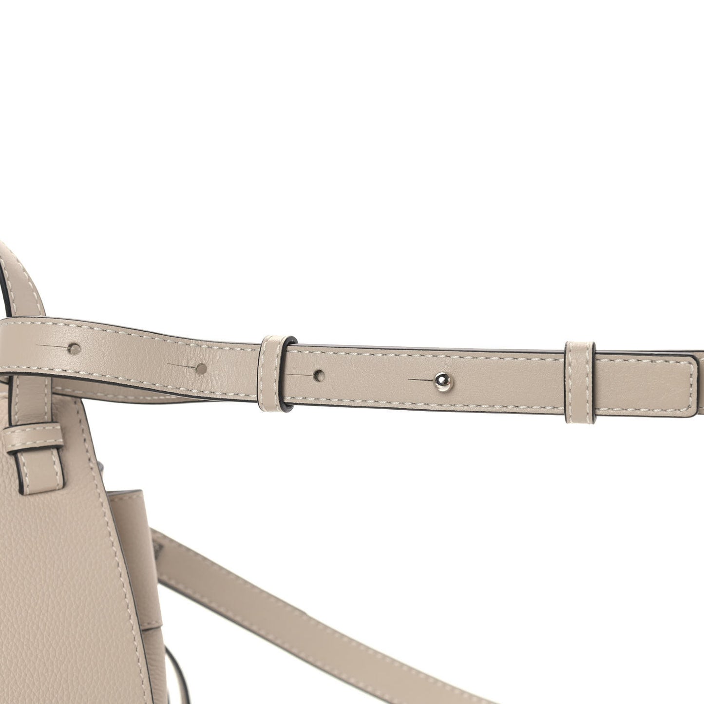 Grained Calfskin Mini Hammock Shoulder Bag Soft Soft White