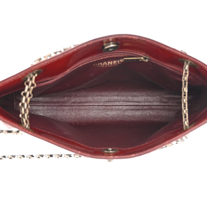Chanel Patent Bijoux Chain Shoulder Bag Rust Red 5 of 15