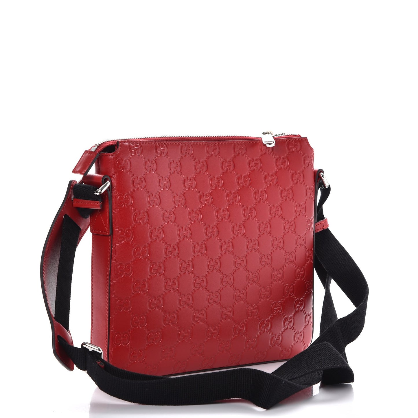 Guccissima Signature Small Messenger Bag Hibiscus Red