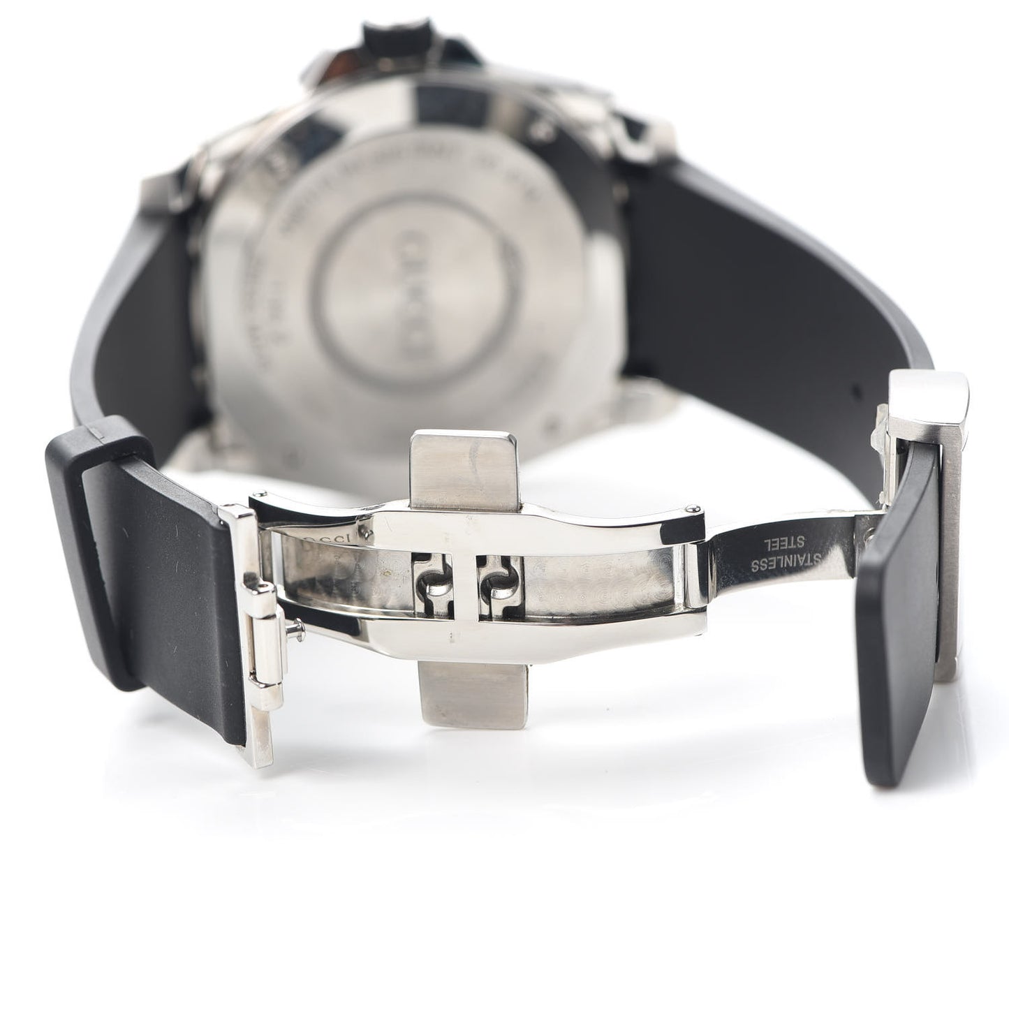Stainless Steel Rubber 45mm Dive Snake Quartz Watch Black