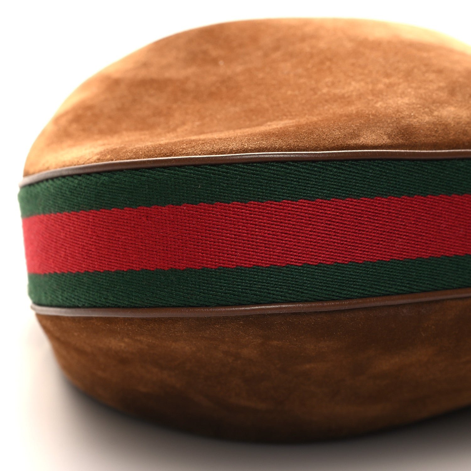 Gucci Suede Web Large Attache Shoulder Bag Brown 9 of 11