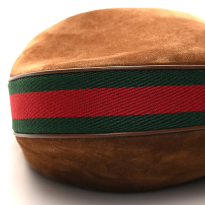 Gucci Suede Web Large Attache Shoulder Bag Brown 9 of 11