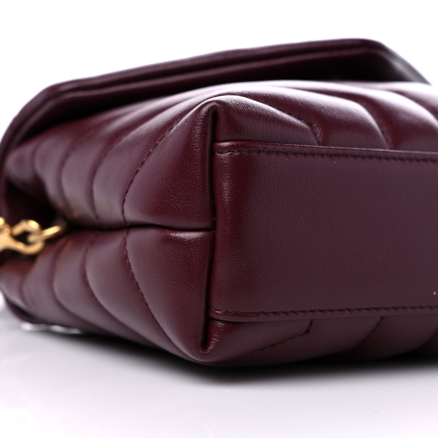 Saint Laurent Calfskin Y Quilted Monogram Toy Loulou Monogram Crossbody Bag Rouge Legion 9 of 10